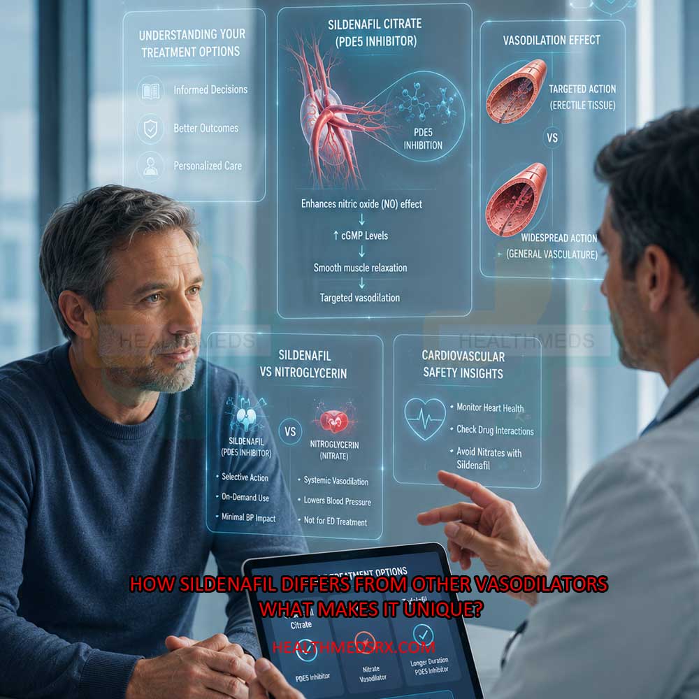 How Sildenafil Differs From Other Vasodilators: What Makes It Unique? - HealthMedsrx.com