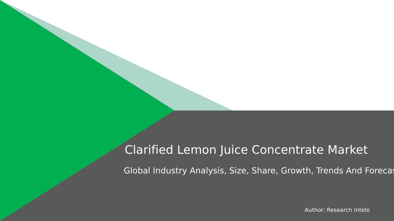 Clarified Lemon Juice Concentrate Market Research Report 2033